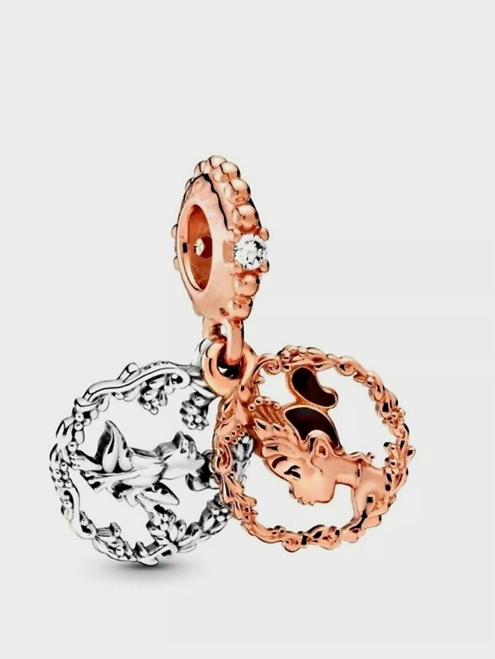 New Disney Princess and the frog Tiana Dangle double Charm for Pandora bracelet